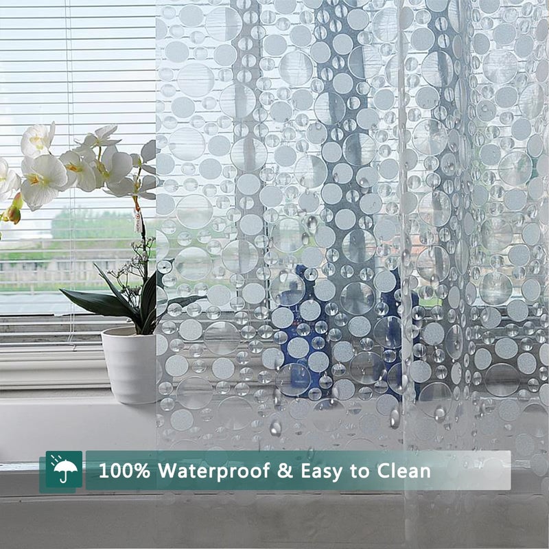 jssablo Shower Curtain Liner, 100% Waterproof Peva Shower Curtains with 3 Duty Heavy Bottom Magnets and 12 Rust Proof Grommets, 72x72 Weighted Shower Liner for Shower Stall, Bathtubs - Image 4